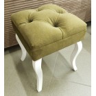 Pufas DZ14 35x35 su baltom medinėm kojom Chaki *J