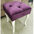 Pufas DZ14 35x35 su baltom medinėm kojom Violetinis *J