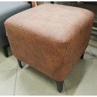 Pufas DZ6 40x40 su metalinėmis kojomis rudas *J